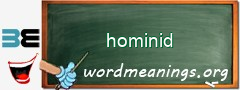 WordMeaning blackboard for hominid